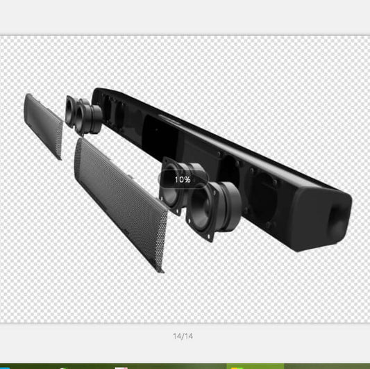 ireless TV Speaker Soundbar with Subwoofer for Home and Computer Audio