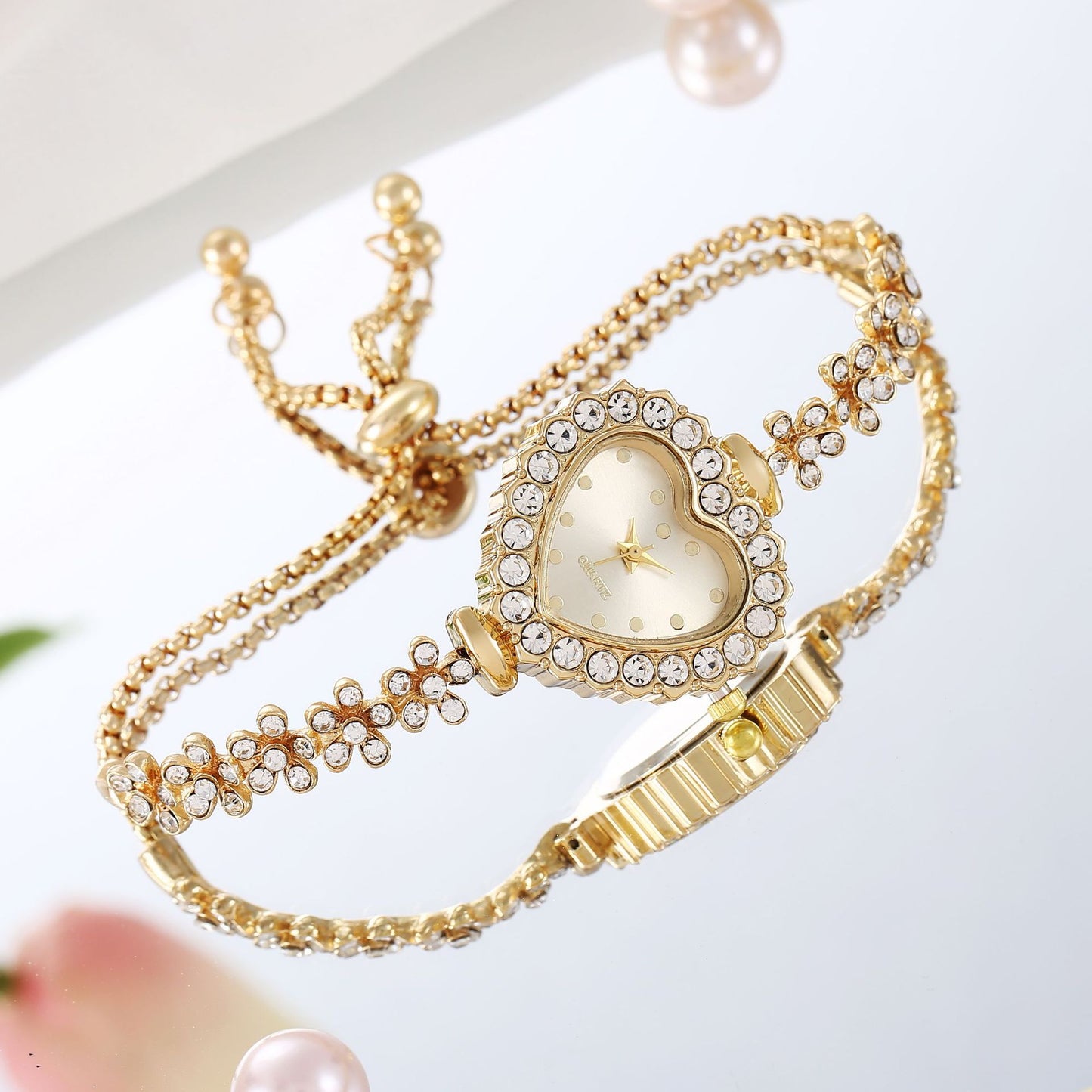 Flower Chain Diamond-embedded Women's Elegant Watch