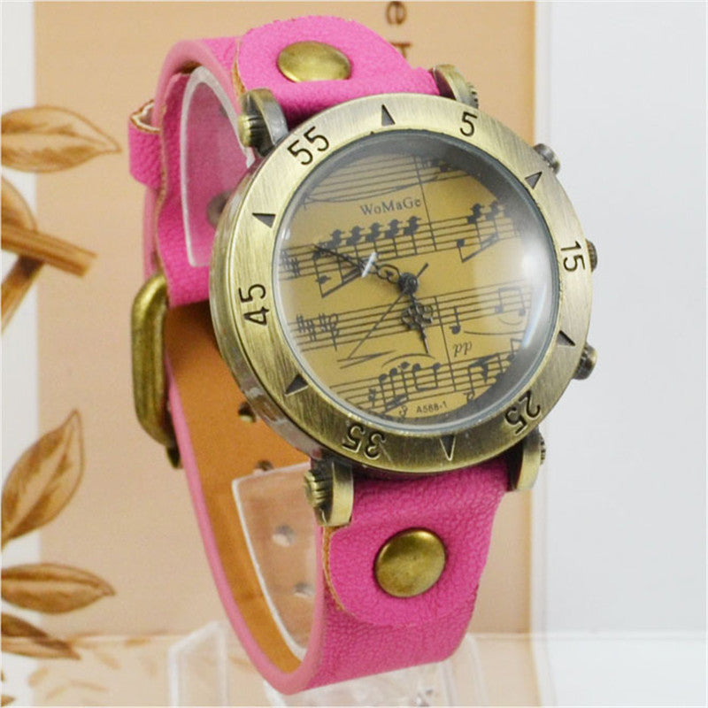 WoMaGe Music Symbol Men's Watch Fashion Novel