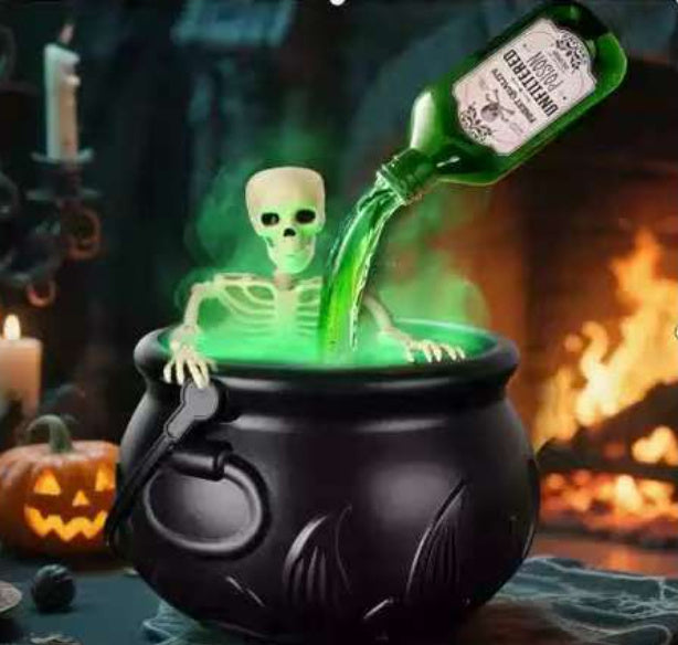 Halloween Black Wizard Bowl Magic Float Bottle And Diffuser Indoor Home Bar Magic Party Horror Ghost Props Halloween Decoration