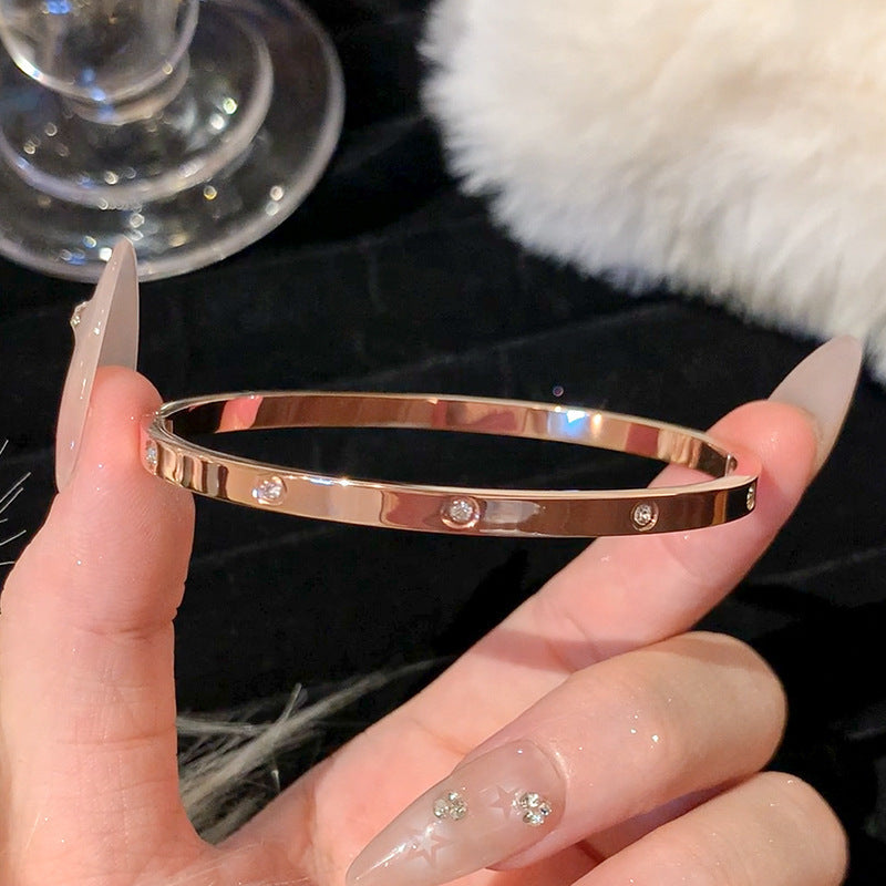 Titanium Steel No Fading Starry Silver Bracelet