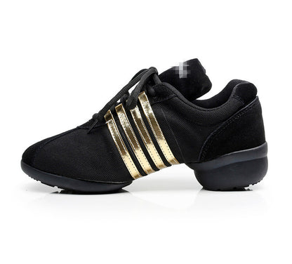 Canvas Modern Dancing Shoes Rubber Sole Indoor And Outdoor Elevator Shoes