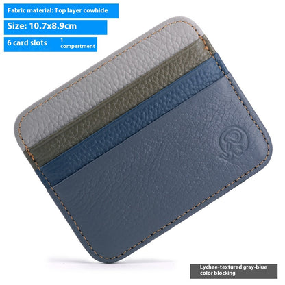 Small Round Elephant First Layer Cowhide Coin Purse Genuine Leather Card Holder