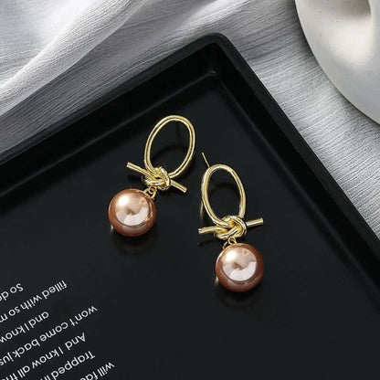 Vintage Pearl Sterling Silver Needle Earrings