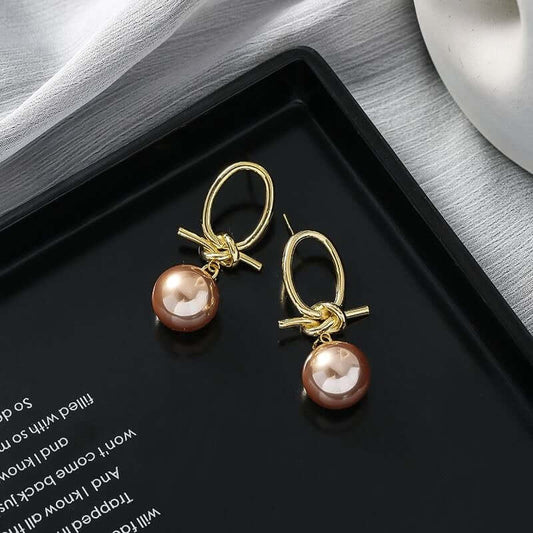 Vintage Pearl Sterling Silver Needle Earrings