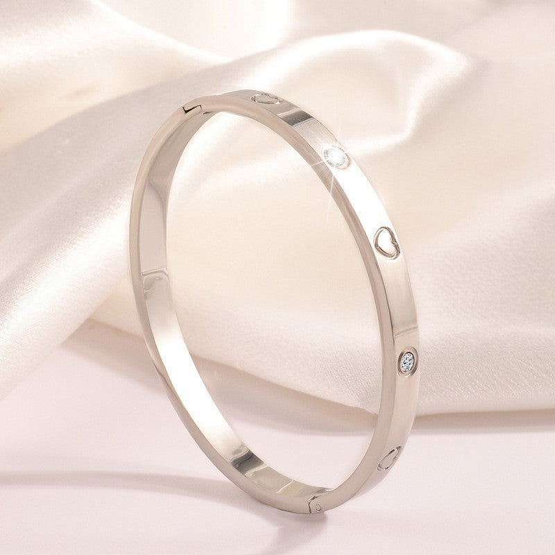 Titanium Steel No Fading Starry Silver Bracelet