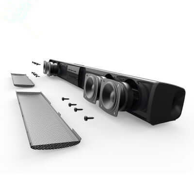 20W Portable Column Bluetooth Speaker with FM Radio and Bass for TV