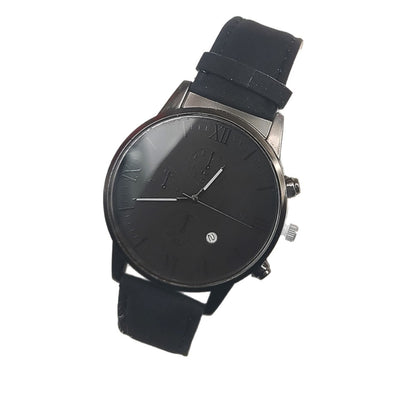 Three Eyes Calendar Men's Quartz Watch Bracelet Suit