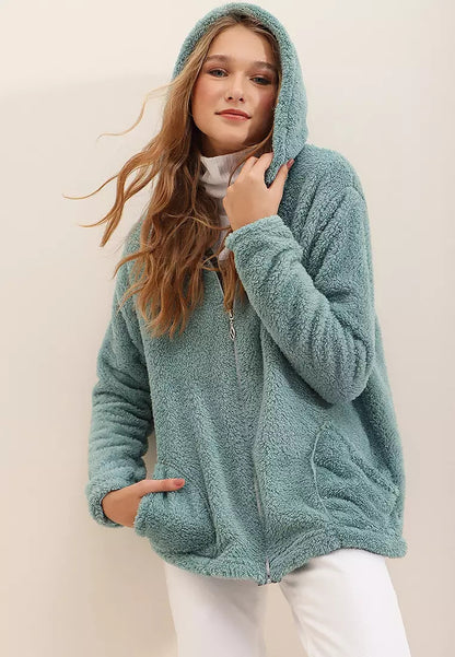 European And American Women's Clothing Plush Coat