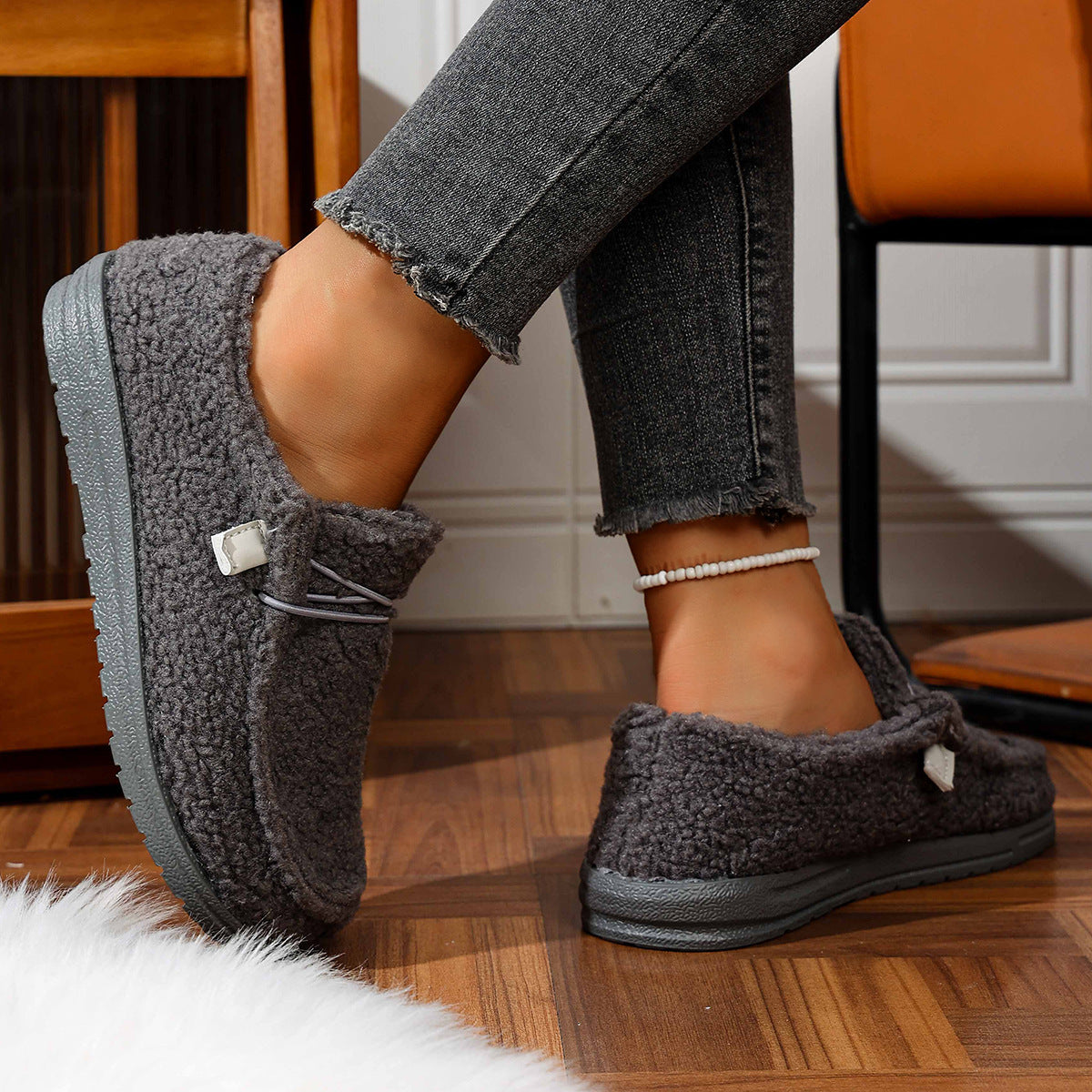 Ethnic Style Series Flat Casual Breathable Soft Bottom Lazybone Women's Shoes
