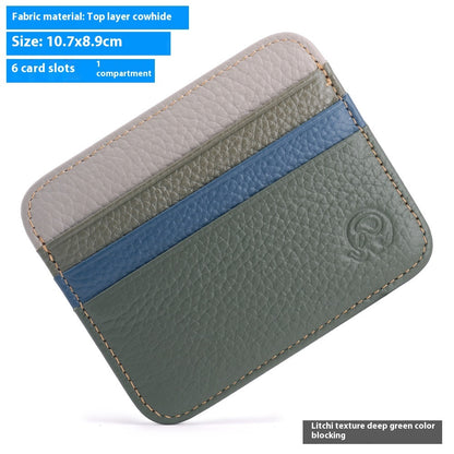 Small Round Elephant First Layer Cowhide Coin Purse Genuine Leather Card Holder