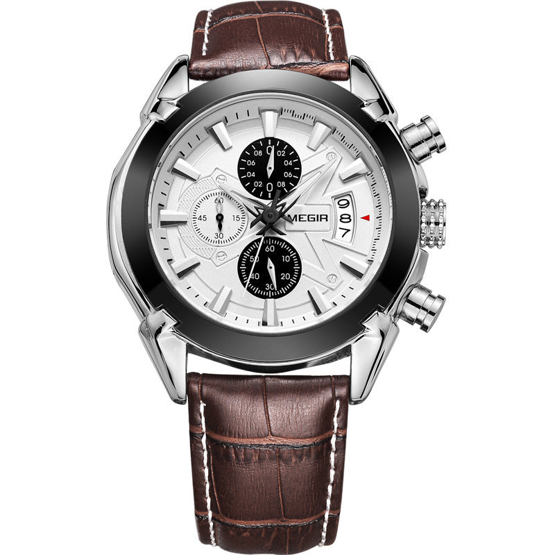 Multifunctional Quartz Three Eyes Six Needles Watch