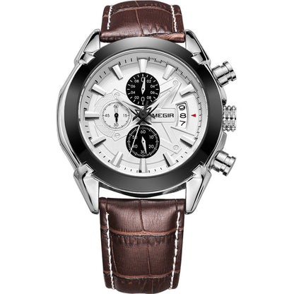 Multifunctional Quartz Three Eyes Six Needles Watch