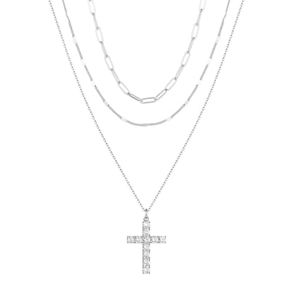 Fashion New Multi-layer Cross Pendant Necklace