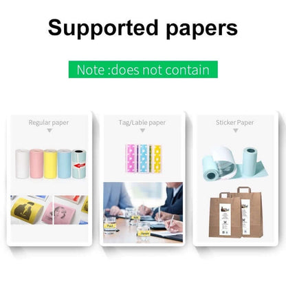 Mini Bliuetooth Wireless Thermal Printer Paper Sticker Label Printer
