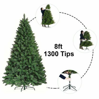 8FT COLORADO GREEN pine artificial Xmas tree