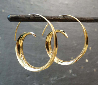 Personalized Round Spiral Leaf Lady Design Ear Studs