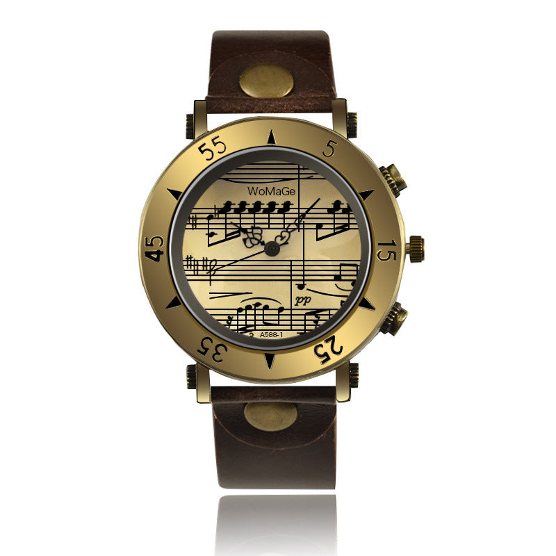 WoMaGe Music Symbol Men's Watch Fashion Novel
