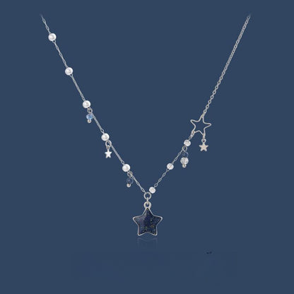 New Blue Color XINGX Clavicle Chain Female
