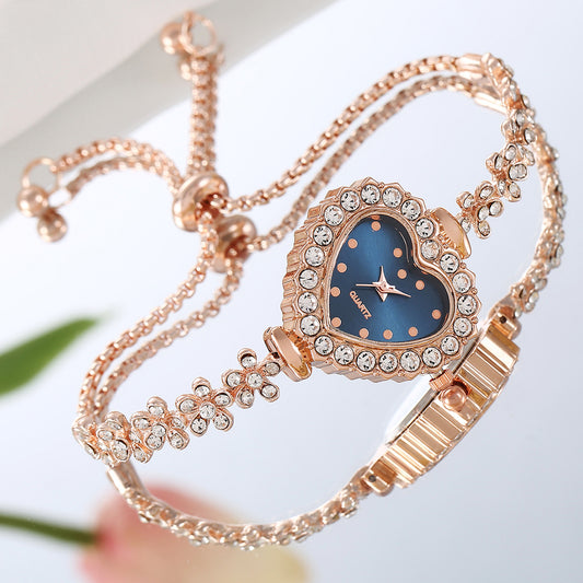 Flower Chain Diamond-embedded Women's Elegant Watch