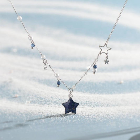 New Blue Color XINGX Clavicle Chain Female