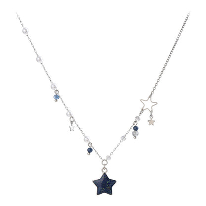 New Blue Color XINGX Clavicle Chain Female