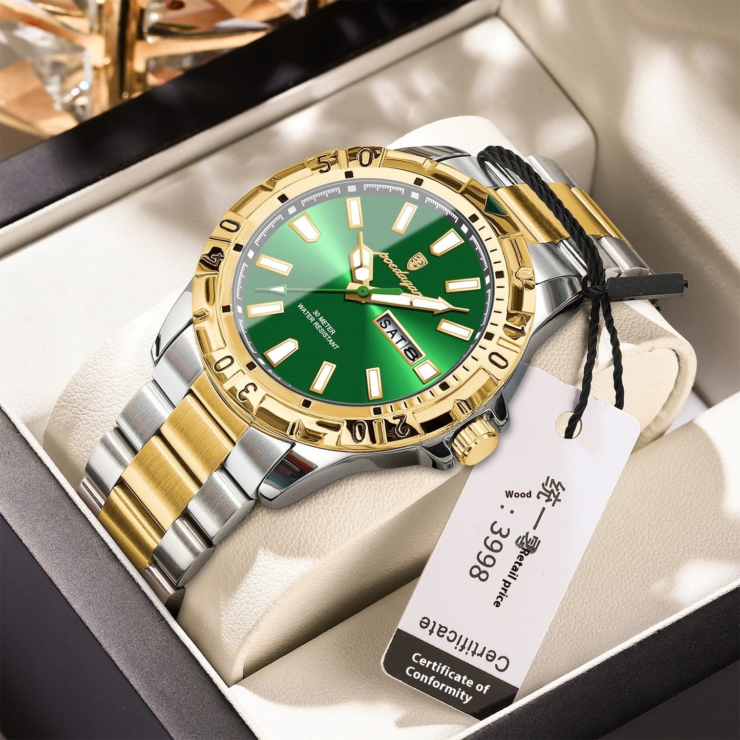 Swiss Brand Waterproof Luminous Men's Watch