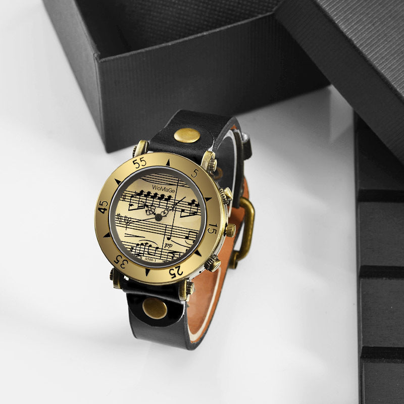 WoMaGe Music Symbol Men's Watch Fashion Novel