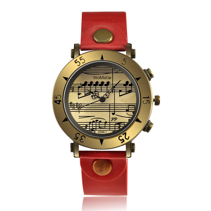 WoMaGe Music Symbol Men's Watch Fashion Novel