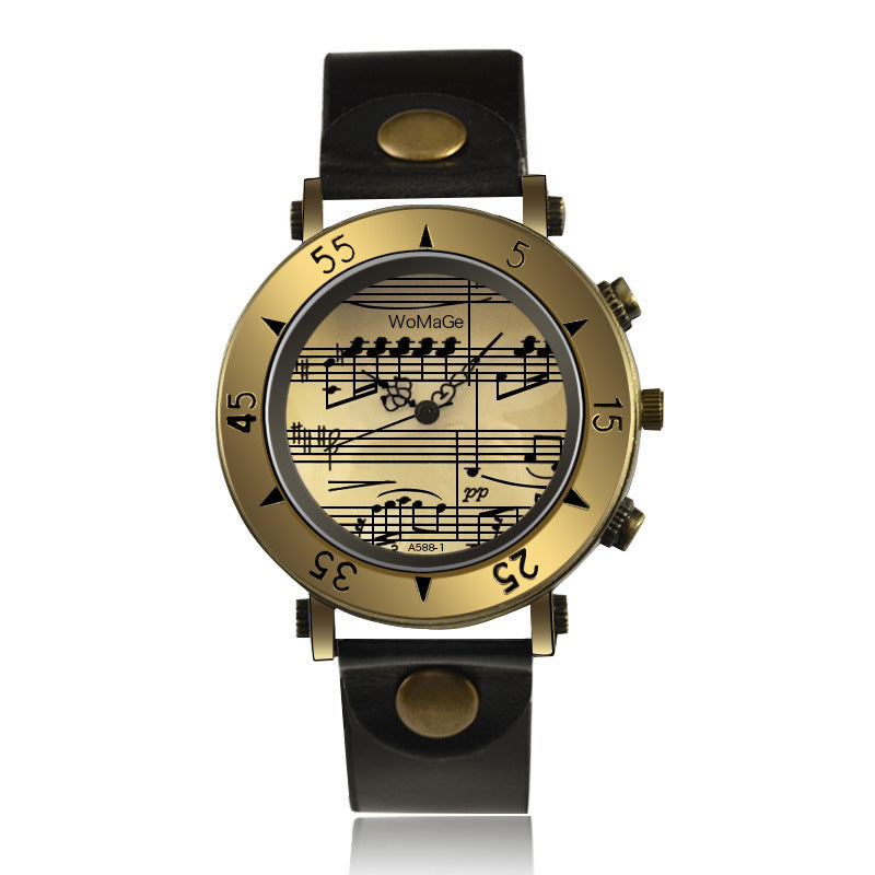WoMaGe Music Symbol Men's Watch Fashion Novel