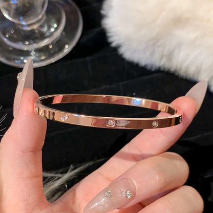 Titanium Steel No Fading Starry Silver Bracelet