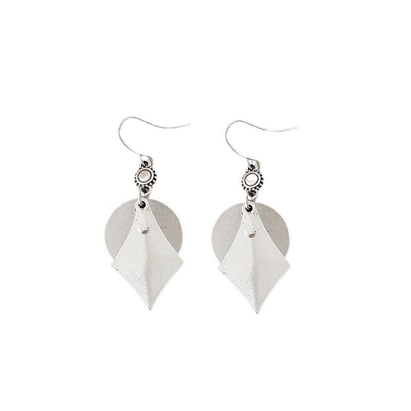 New Simple Style Geometric Metal Alloy Earrings Layered Retro Personality