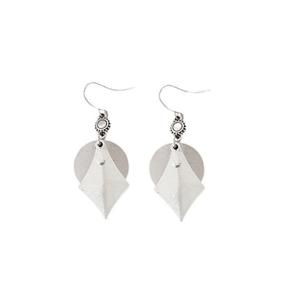 New Simple Style Geometric Metal Alloy Earrings Layered Retro Personality